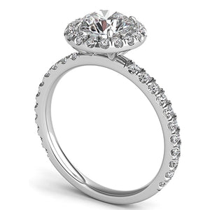 Round Halo Diamond Engagement Ring