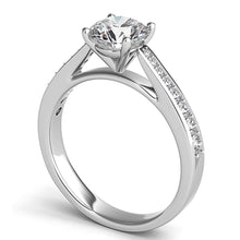 Graduated Pave Diamond Engagement