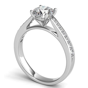 Graduated Pave Diamond Engagement