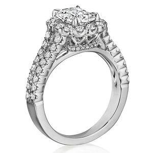Henri Daussi Split Shank Diamond Engagement Ring