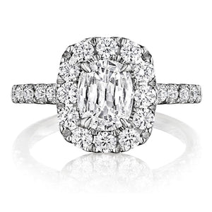 Henri Daussi Pave Diamond Engagement Ring