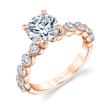 Sylvie Round Cut Single Prong Engagement Ring