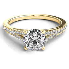 Split Shank Pave Diamond Engagement Ring