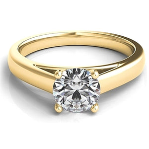 Cathedral Diamond Solitaire Engagement Ring