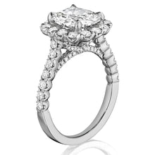 Henri Daussi Halo Diamond Engagement Ring