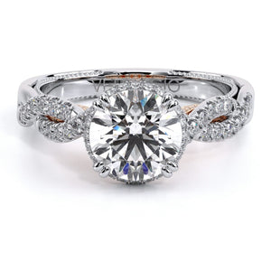 Verragio Twisted Shank Halo Diamond Engagement Ring