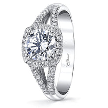 Coast Split Shank Halo Diamond Engagement Ring