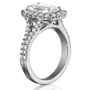 Henri Daussi Split Shank  Diamond Engagement Ring