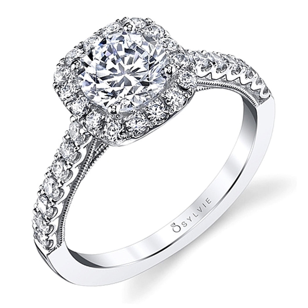 Sylvie Prong Set Diamond Engagement Ring