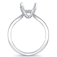 Channel-Set Princess Cut Diamond Engagement Ring w/ Pave Basket