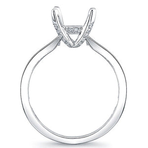 Channel-Set Princess Cut Diamond Engagement Ring w/ Pave Basket