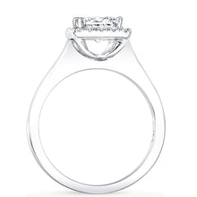 Flush Fit Pave Halo Diamond Engagement Ring