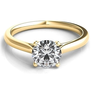 Four Prong Basket Solitaire Diamond Engagement Ring