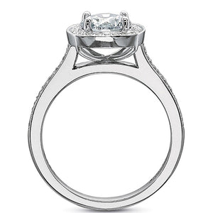 Precision Set Double Row Diamond Engagement Ring