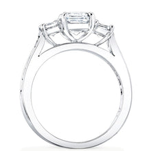 3-Stone Asscher Cut Diamond Engagement Ring