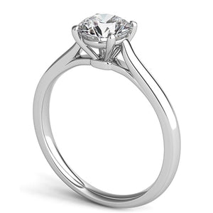 Four Prong Basket Solitaire Diamond Engagement Ring