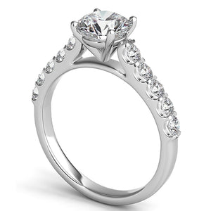 Common Prong Round Brilliant Diamond Engagement Ring