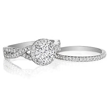 Henri Daussi Pave Twist Diamond Engagement Ring