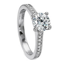 Precision Set Flush Fit Milgrain Diamond Engagement Ring