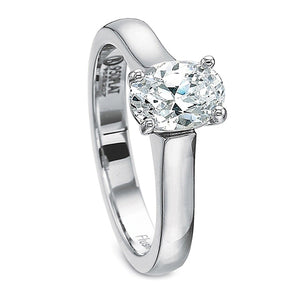 Precision Set Flush Fit Solitaire Diamond Engagement Ring