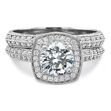 Precision Set Knife Edge Diamond Engagement Ring