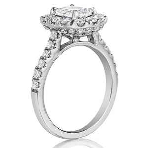 Henri Daussi Pave Diamond Engagement Ring
