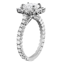 Henri Daussi French Pave Diamond Engagement Ring