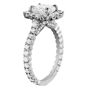 Henri Daussi French Pave Diamond Engagement Ring