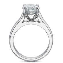 Precision Set Solitaire Wide Shank Diamond Engagement Ring