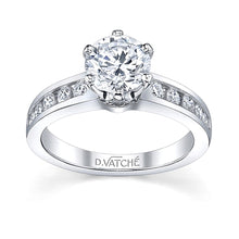 Vatche Channel Set Six Prong Diamond Engagement Ring