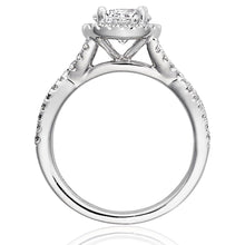 Henri Daussi Pave Twist Diamond Engagement Ring
