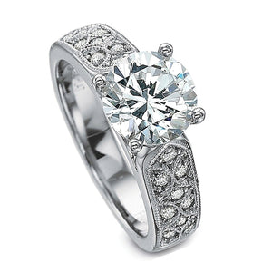 Precision Set Lattice Diamond Engagement Ring
