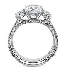 Precision Set Three Stone Diamond Engagement Ring