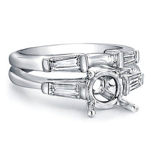 Tapered Baguette Diamond Engagement Ring- 1/3ct tw