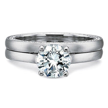 Precision Set Flush Fit Matte Finish Diamond Engagement Ring