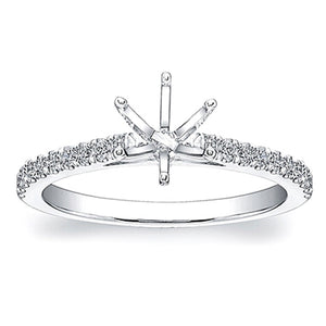 Coast Diamond Pave 6 Prong Diamond Engagement Ring