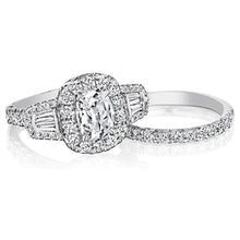 Henri Daussi Baguette Diamond Engagement Ring