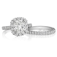 Henri Daussi Halo Diamond Engagement Ring