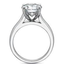 Precision Set Solitaire Wide Shank Diamond Engagement Ring