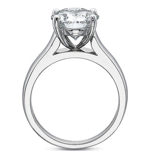 Precision Set Solitaire Wide Shank Diamond Engagement Ring