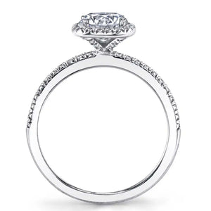 Sylvie Round Cut Classic Halo Engagement Ring