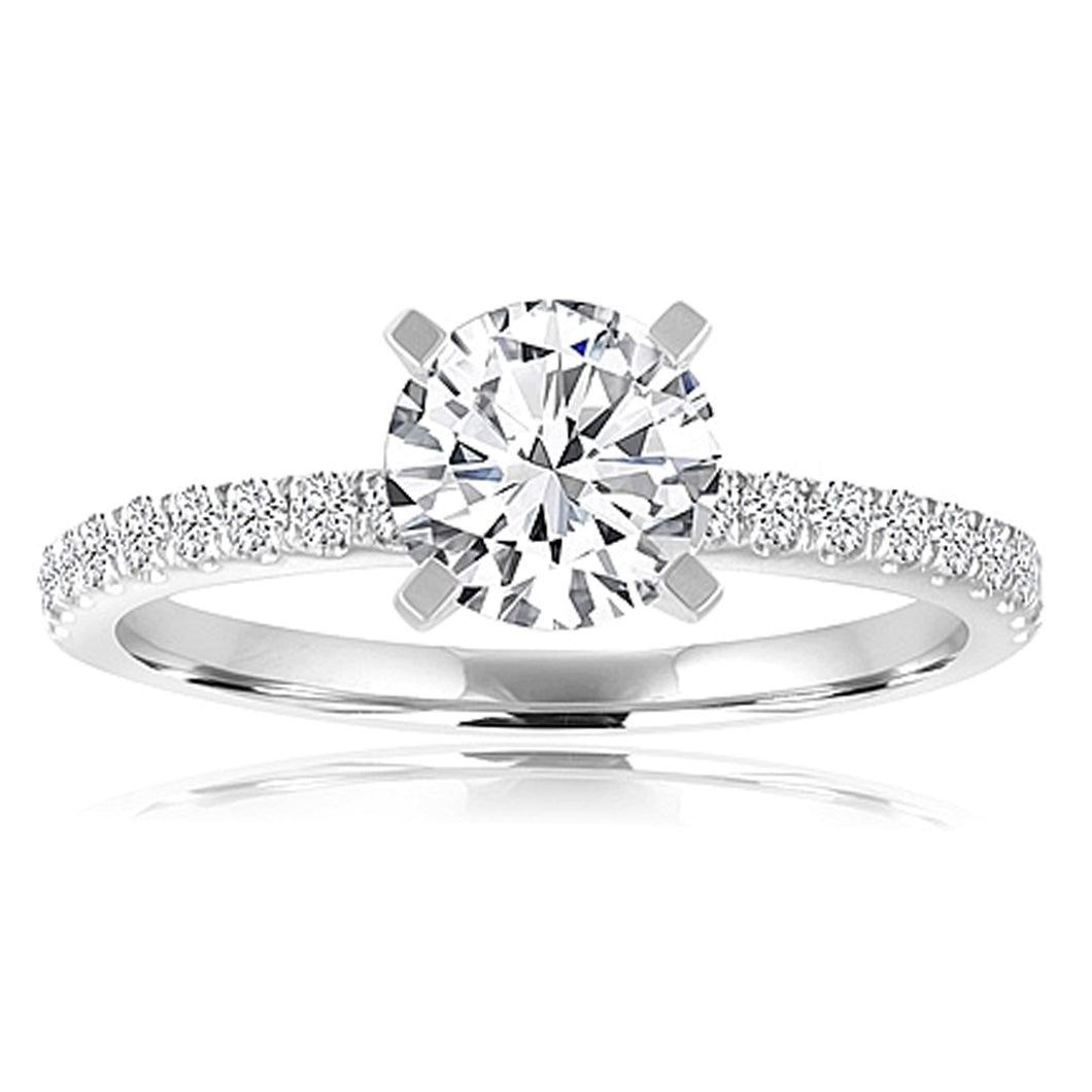 Signature Pave Set Diamond Engagement Ring