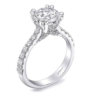 Coast Pave Diamond Engagement Ring