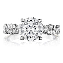 Henri Daussi Twist Shank Diamond Engagement Ring