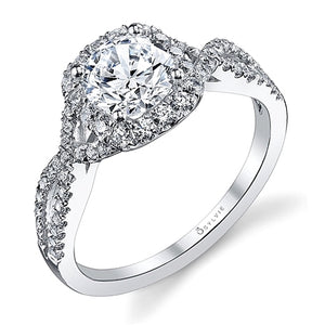 Sylvie Split Shank Diamond Engagement Ring