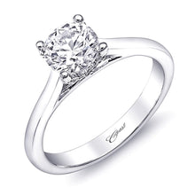 Solitaire Diamond Setting w/ Pave Profile Accents