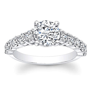 Prong Set Flush Fit Diamond Engagement Ring