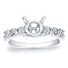 Shared Prong Round Brilliant Diamond Engagement Ring- 1/2ct tw