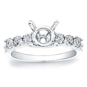 Shared Prong Round Brilliant Diamond Engagement Ring- 1/2ct tw