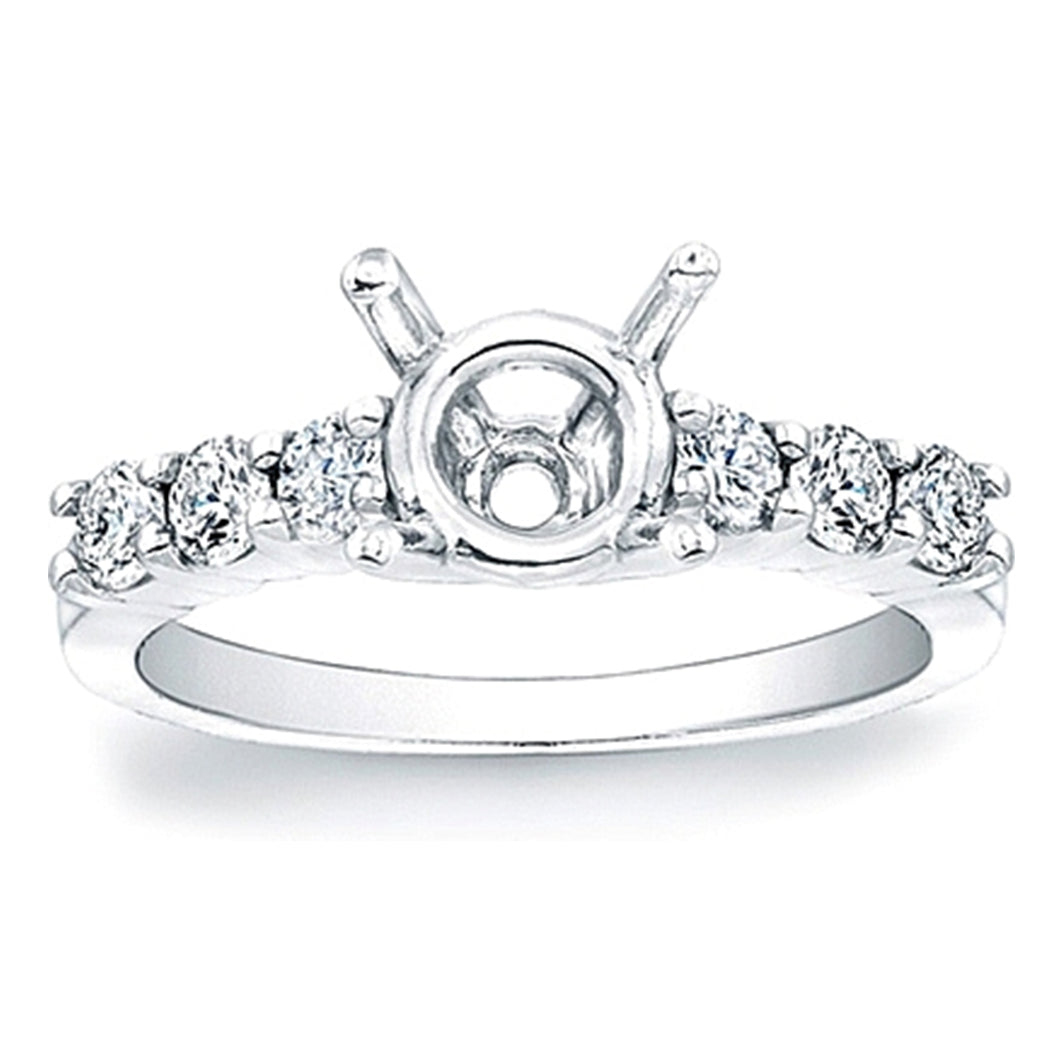 Shared Prong Round Brilliant Diamond Engagement Ring- 1/2ct tw